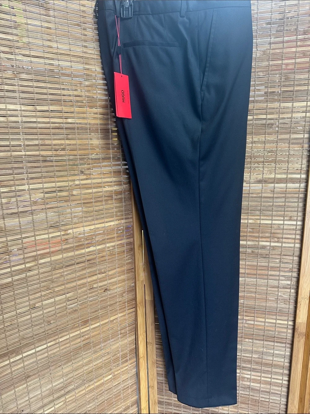 Hugo Boss -Wool, Black Men's Dress Pants - Slim fit